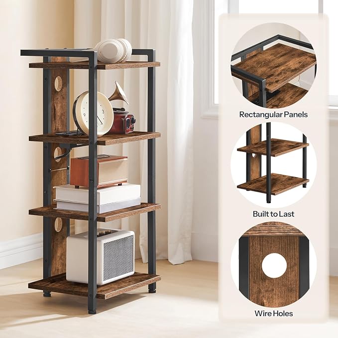 HOOBRO 4-Tier AV Media Stand, Media Console - Image 5