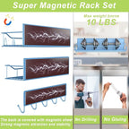 Magnetic Spice Rack for Refrigerator, 3 Pack Metal Magnet Spice Organizer Shelf - Image 3