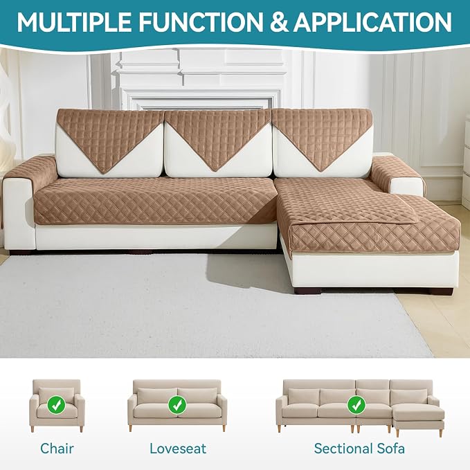 Deep Dream Velvet Couch Cover for Sofa, Sofa Covers Washable Sectional - Image 4