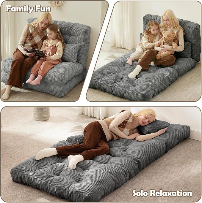 Folding Sofa Bed, Convertible Sleeper Chair - Image 4