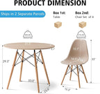 5-Piece Round Dining Table Set, Small 31.5" Kitchen Table Chairs Set of 4 Space - Image 2