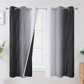Black and Greyish White Ombre Blackout Curtains by ESTELARTEXTILER