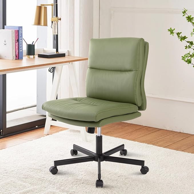 LUCKWIND Armless Office Desk Chair by LUCKWIND
