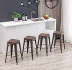 30" Backless Metal Counter Stool Height Bar Stools - Image 7