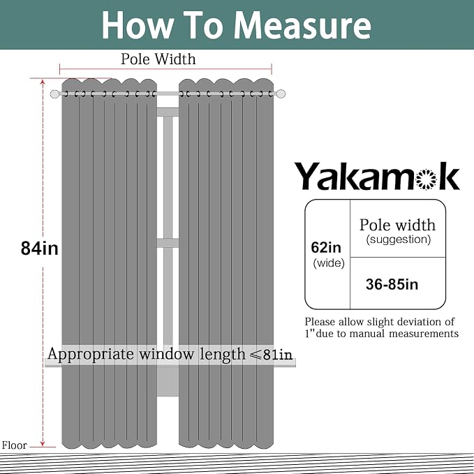 Yakamok Room Darkening Curtains 62x84 inch Long Pink-Living Room | 2 panels - Image 7