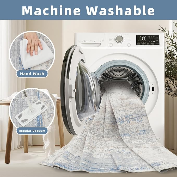 Washable Rugs 6x9 Area Rugs for Living Room, Dining Room, Kids Room | Machine - Image 4