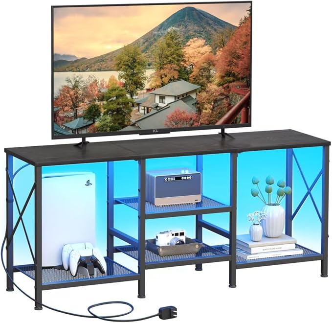 JARHETUN TV Stand with LED Lights by JARHETUN