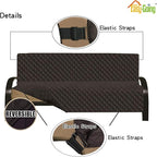 Easy-Going Reversible Couch Cover, Large Futon Sofa, Chocolate/Chocolate | - Image 3