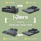 Folding Sofa Bed, 4 in 1 Convertible Sleeper Chair - Image 4