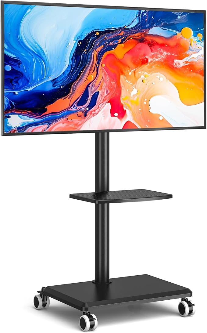 Rfiver Rolling TV Stand with Shelf by Rfiver