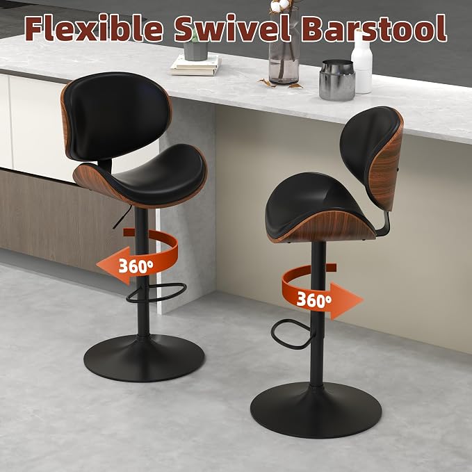 civama Bar Stools 1 PC for Kitchen Counter, Adjustable Bar Height Chairs - Image 9