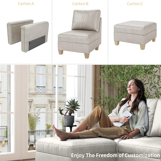 SITJOY Faux Leather Living Room Chair - Image 5