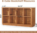 Joaxswe 8 Cube Storage Book Shelf, Floor Standing Wooden Cubby Bookcase - Image 2