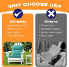 Unimatta Outdoor High Back Chair Cushion Seat Pads, 44 x 21 Inch - Image 6