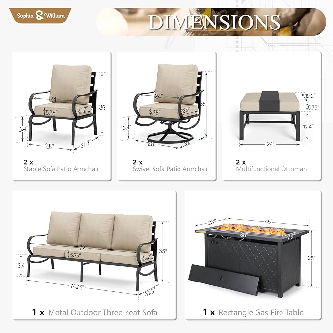 Sophia & William Patio Furniture Sets - Image 6