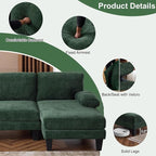Karl home 111" Sectional Sofa U-Shaped 4-Seat Couch - Image 4