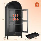 Metal Arched Display Cabinet - Image 3