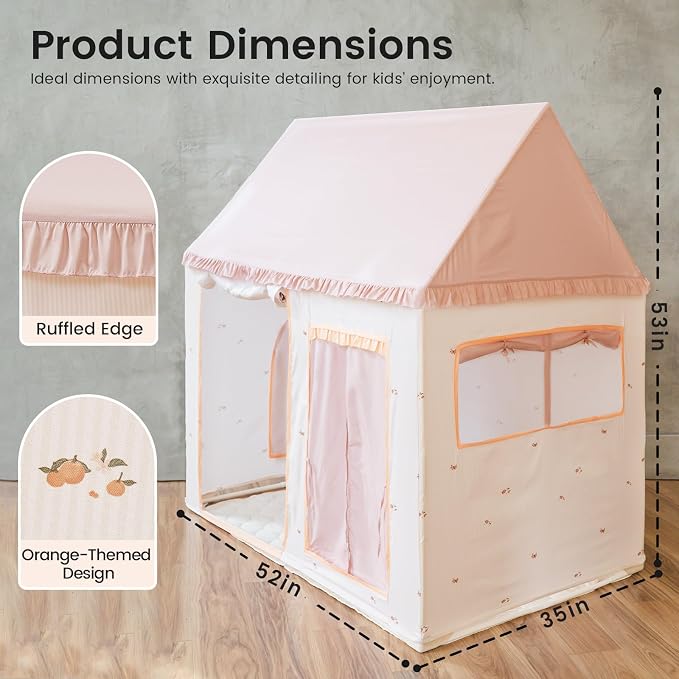 Tiny Land Kids Tent with Mat, Kids Play Tent - Image 6