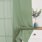 Chyhomenyc Sheer Window Curtains 144 inch Extra Long 2PCS, Airy Scarf Drapes - Image 9