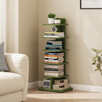 TUTOTAK Bookshelf, 6-Tier Bookcase, Narrow Spine Book Shelf by ChoosetutotakFurnitureBuildYourCozyHome