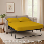 Sleeper Sofa Bed Sheet, 100% Cotton 400 Thread Count, 4 Piece Set, Deep Pocket - Image 3