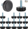M6 Adjustable Furniture Leveler, 16 Pack Rubber Leveling Feet Screws in Threaded by DIYfurniturerepairtools