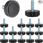 M6 Adjustable Furniture Leveler, 16 Pack Rubber Leveling Feet Screws in Threaded by DIYfurniturerepairtools