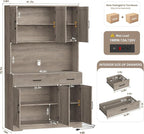 HOSTACK 71" Pantry Cabinet - Image 3
