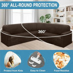 HDCAXKJ Corner Sectional Couch Covers Velvet Stretch L Shape Sofa Cover Soft - Image 5