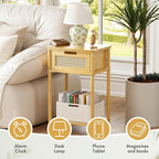 Bamboo Nightstand, Boho Side Table - Image 6
