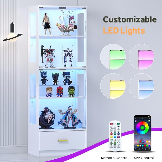 Lamtor Display Cabinet with Glass Doors - Image 3
