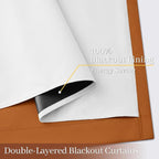 Yakamok Burnt Orange 100% Blackout Curtains 84 Inches Long 50" Wide 2 PCS | - Image 4
