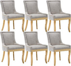 Upholstered Dining Chairs Set of 6, Modern Fabric Side Chairs by MZDOO