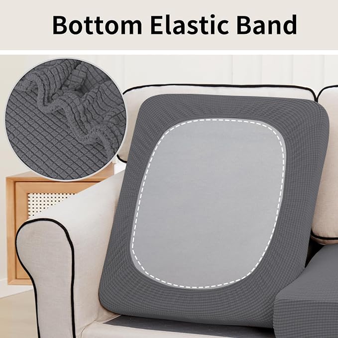 Easy-Going Stretch 2 Pieces Couch Cushion Cover - Image 4