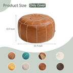 Thgonwid Unstuffed Moroccan Storage Pouf Foot Stool Ottoman Seat, No Filler - Image 3