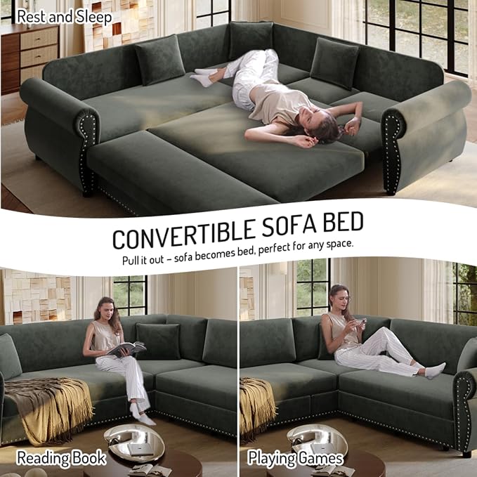 88.2" Sectional Sleeper Sofa - Image 4