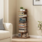 TUTOTAK Narrow Bookshelf, 6-Tier Bookcase, Spine Book Shelf by ChoosetutotakFurnitureBuildYourCozyHome
