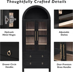 71" Arched Storage Cabinets - Image 9