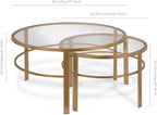 Henn&Hart Round Nested Coffee Table in Brass, Coffee Table coffee tables - Image 16