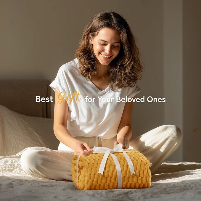BEDELITE Mustard Yellow Throw Blanket - Image 5