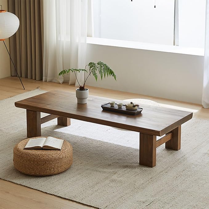 Japanese-Style Tea Table, Tatami Coffee Table, Floor-Standing Shrine Base by Unknown