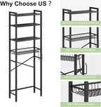 Kalrin Over-The-Toilet Storage Rack, 4-Tier Bathroom Organizer Shelf Over Toilet - Image 8