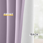 Yakamok Lilac 100% Blackout Curtains 72 Inches Long - Image 6
