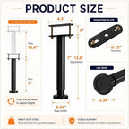 2Pcs Adjustable Height Bed Frame Support Leg, Extra Sturdy Steel Bed Frame - Image 2