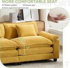 Oprisen Modular Sectional Sofa, Comfy Cloud Couch, Chenille Sofa Sleeper - Image 4