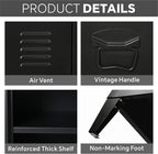 MIOCASA Metal Storage Cabinet, 3 Door TV Stand, Metal TV Cabinet - Image 4