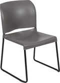 Flash Furniture HERCULES Series 880 lb. Capacity Gray Full Back Contoured Stack by FlashFurniture