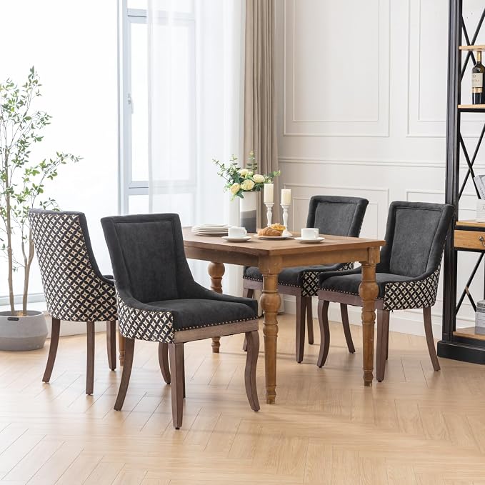 Modern Dining Chairs Set of 4, High Back Dining Chairs Side Chairs - Image 2