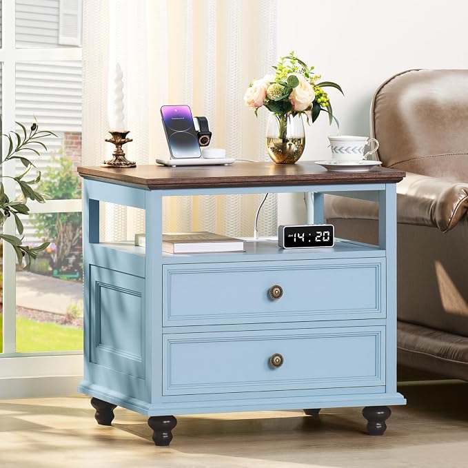 Joaxswe Farmhouse Nightstand Set of 2 - Image 2