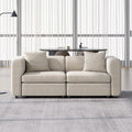 Guyii Modern 76.38" Long Oversized 2-Seat Velvet Convertible Loveseat Sofa by Guyii